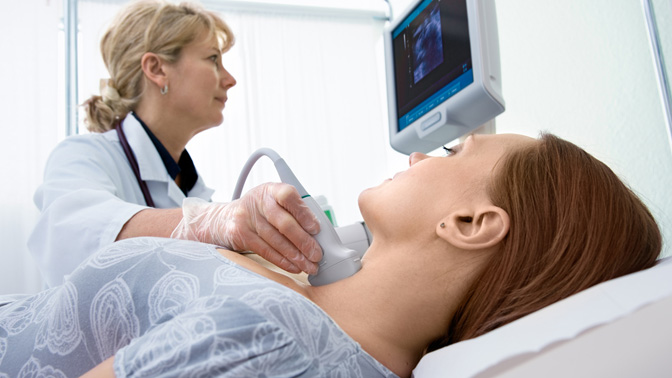 В клинике на Терновского, 160В — биопсия щитовидной железы под контролем ультразвука.