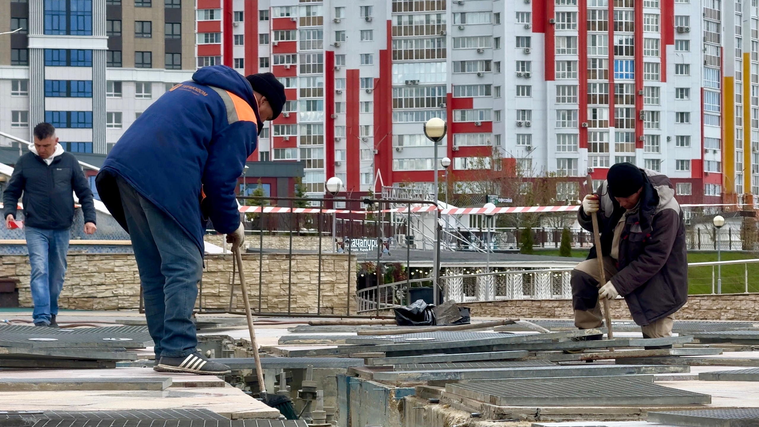 В Спутнике фонтанный комплекс готовят к открытию